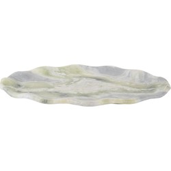 Dienblad Waved Oval - Himalaya Groen - Groen - 40x25x3cm