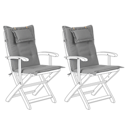 MAUI - Zitkussen set van 2 - Grijs  - 40 x 54 cm  - Polyester