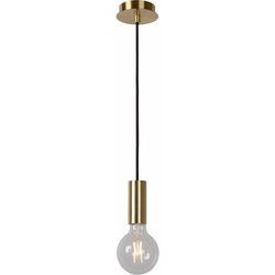 Lamphouder hanglamp goud E27 inclusief lamp 4W LED