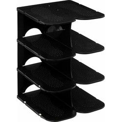 5Five Schoenenrek verticaal stapelbaar - zwart - 27 x 25 x 38 cm - Schoenenrekken