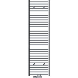 Badkamerradiator Sahara middenaansluiting 500x1800 mm chroom gebogen met wandaansluitset LuxeBath