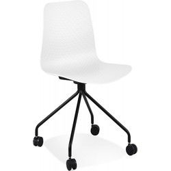 EVORA design bureaustoel 49x47x80 cm Wit