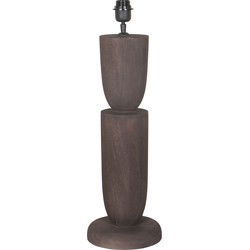 PTMD Lorinne Brown Mango Wood Table Lamp Double