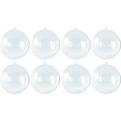 Hobby/diy kerstballen - 40x - transparant - D5 cm - kunststof - Kerstbal