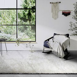Hoogpolig vloerkleed - Olaf - Shaggy - Ivoor / Wit - 160x230 cm