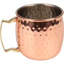 Urban Living Moscow Mule glas - RVS metaal - koperkleurig - 500 ml - luxe cocktailglazen - Cocktailglazen