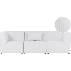 Beliani LEMVIG - Modulaire Sofa-Wit-Corduroy