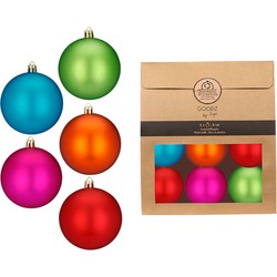 Inge Christmas Goods kerstballen - 6x - kunststof - 8 cm - Kerstbal