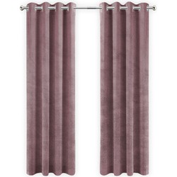 LW Collection LW Collection Gordijnen Roze Velvet Kant en klaar 175x140CM