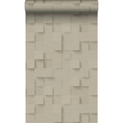Origin Wallcoverings behang 3D kubussen beige - 50 x 900 cm - 347897