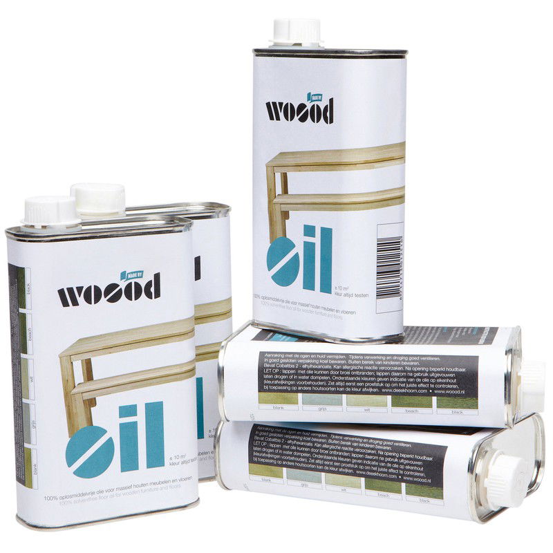 WOOOD Olie - Wit - 400ml - Blik - Set van 2 - 
