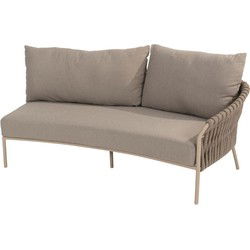 Comino organische 2-zits lounge bank armleuning links latte