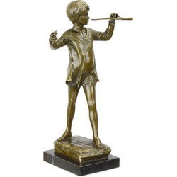 A BRONZE SCULPTURE OF PETER PAN