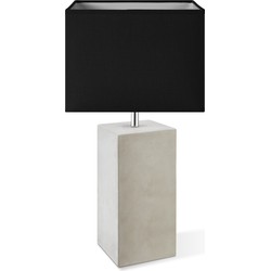 Home sweet home tafellamp Pillar 43 beton & lampenkap Block 25 - zwart