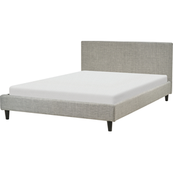 Beliani FITOU - Tweepersoonsbed-Grijs-Polyester