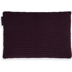 Knit Factory Vinz Sierkussen - Aubergine - 60x40 cm - Inclusief kussenvulling
