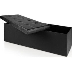 Monzana Zitbank 114cm met opslagruimte in Zwart