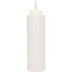 DID Sausfles - doseerfles - knijpfles - spuitfles - 400 ML - wit - Maatbekers