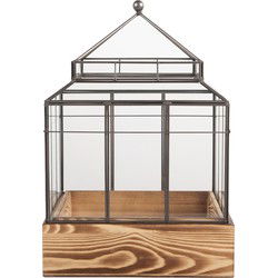 Clayre & Eef Decoratie Kweekkastje Transparant Glas
