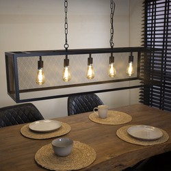 Industriële Hanglamp Sucre 5-Lichts Zwart