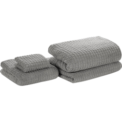 ATAI - Handdoek set van 4 - Grijs - Katoen