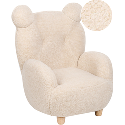 Beliani MELBU - Kinderfauteuil-Beige-Bouclé