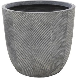 Iowa Egg Pot Washed Grey D45H43 - MCollections