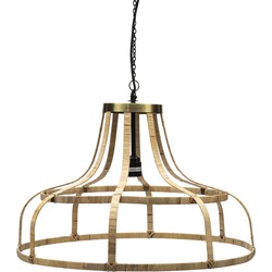 Riviera Maison Hanglamp gevlochten Rotan, Modern - RM Braveheart Hanging Lamp - Naturel - Rattanschil