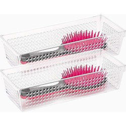 PlasticForte Opbergbakje - 12x stuks - mandje organizer - 26x11 cm - Opbergbox
