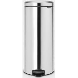 NewIcon Pedaalemmer, 30 liter, metalen binnenemmer - Brilliant Steel