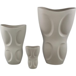 PTMD Vaas Dayna - 17x8x27 cm - Keramiek - Grijs