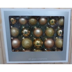 Kerstballen glas goud