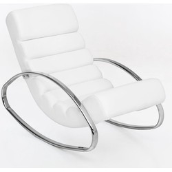 Pippa Design relax fauteuil schommelstoel - wit