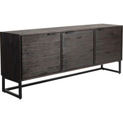 Dressoir Donkerbruin Teakhout - Gelakt - 140x35x55cm - Webster