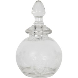 Clayre & Eef Parfum Flesje  Ø 7x13 cm Transparant Glas Rond Decoratie Flesje