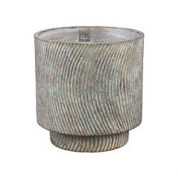 PTMD Bloempot Nigel - 30x30x30 cm - Cement - Grijs