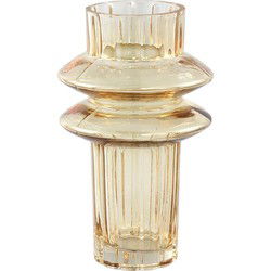 PTMD Norah Ronde Vaas - H24 x Ø14,5 cm - Glas - Geel
