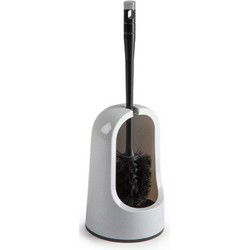 Plasticforte WC borstel met houder - lichtgrijs - 40 cm - kunststof - Toiletborstels