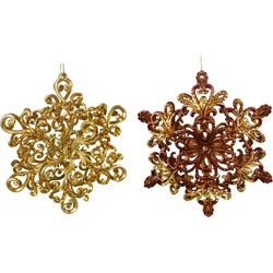 5.1 inch Snowflake Orna X 2. I 5x5x10 cm kerstornament