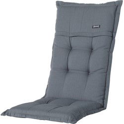 Madison - Tuinkussens Hoge Rug Rib Grey - 123x50 - Grijs