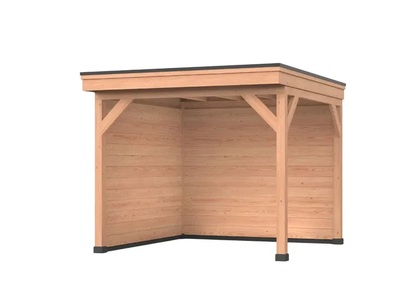 Douglas DIY overkapping 300 x 300, met achterwand en zijwand, Westwood - 