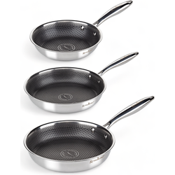 Rosmarino HexaPRO Pannenset 3delig - Koekenpannen - Pannen - 20/24/28 cm - RVS - Geschikt voor alle warmtebronnen