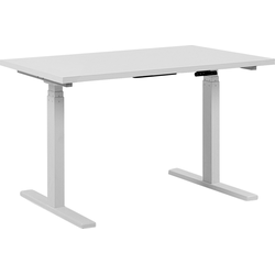 DESTIN  - Elektrisch Verstelbaar bureau - Wit - 130 cm - Spaanplaat