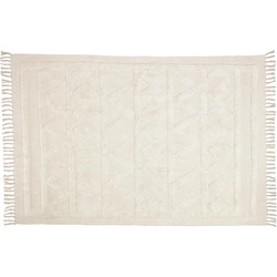 Kave Home - Vloerkleed Dabria beige van 100% katoen 140 x 200 cm