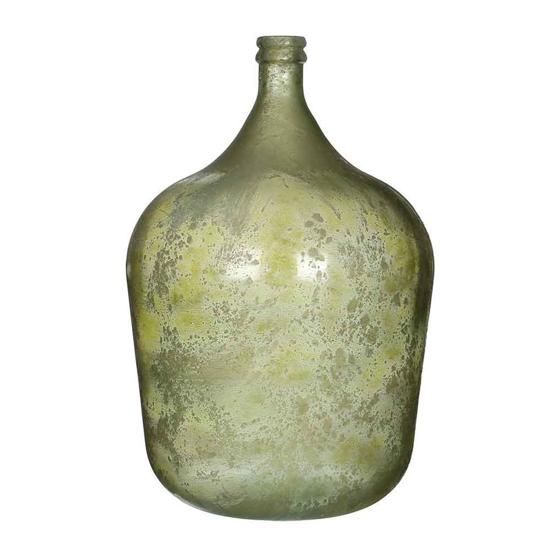 Mica Decorations diego glazen fles groen maat in cm: 56 x 40 - 