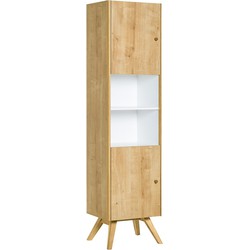 Vitrine 2 deuren met centrale plank H207,5 cm - NATURE