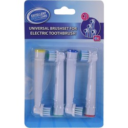 Universele ronde opzetborstels - 4x - voor elektrische tandenborstel - Borstels voor tandenborstels