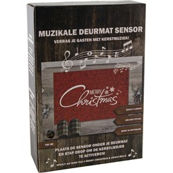 Svenka Living Kerst deurmat onderlegger - met muziek/kerstmuziek - 35 x 25 cm - Deurmatten