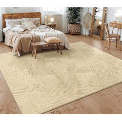 Laagpolig Vloerkleed Lely - Beige - 240x340 cm
