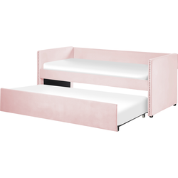 TROYES  - Slaapbank - Roze - Fluweel